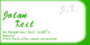 jolan keil business card